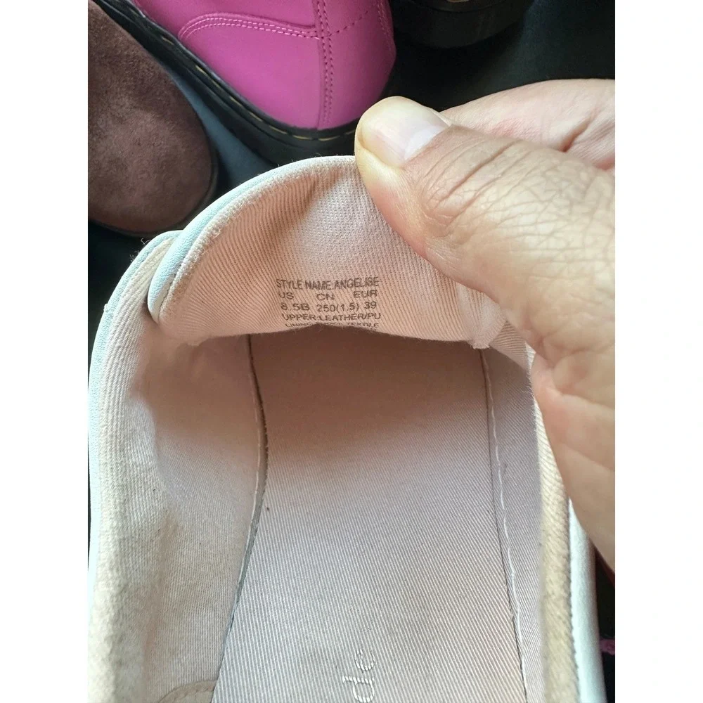 Kate Spade Angelise White‎ Leather Sneakers Lace Up Comfort Walking Casual  8.5B